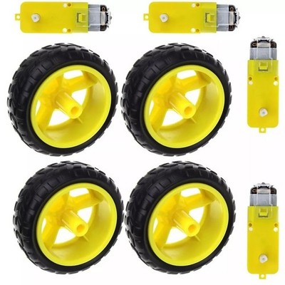 DIY Auto Rad und Motor Set für Arduino Intelligente Roboter Anwendungen