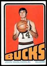 1972 TOPPS JON MCGLOCKLIN 54 GOOD BASKETBALL MILWAUKEE BUCKS