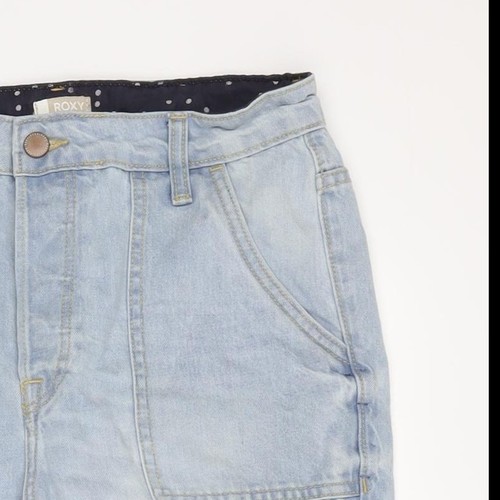 Pantalones de mezclilla rectos azules con bolsillos Roxy para mujer - talla 26 - Imagen 7 de 12