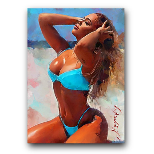Tammy Hembrow Art Card Limited 15/50 Edward Vela Signed (Celebrities Women)