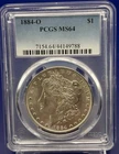 1884 O PCGS MS64 - Silver Morgan Dollar $1 US Coin #7154.64/44149788