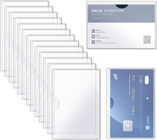 12 Pack Social Security Card Protector, Clear Medicare Card Protector Sleeves Wa
