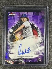 Owen White 2024 Topps Finest #FA-OW Rookie Card Auto Purple Rangers /125 RC AU