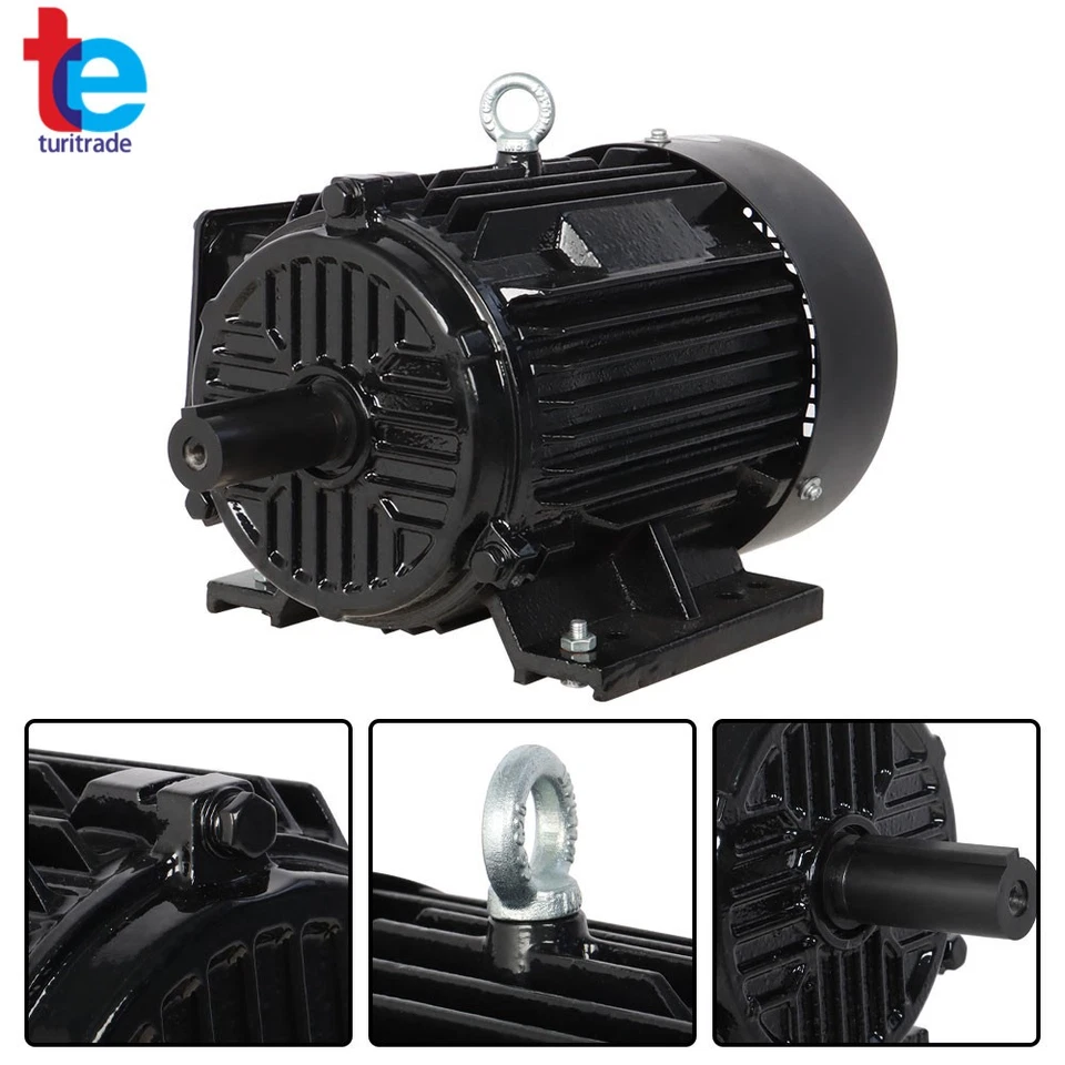 5HP Electric Motor 1800 RPM 184T Frame TEFC 230/460 Volt Severe Duty 3 Phase - Image 4 of 4