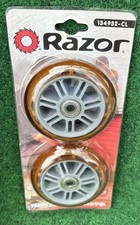 New Vintage Razor 98mm Clear Wheels W Bearings New Scooter Wheels 134932-CL