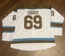 Sudbury Blueberry Bulldogs Shoresy Jersey. #69. Size- L. New w/o Tags. White