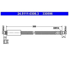 2x Bremsschlauch vorne für Peugeot 206 2A/C CC 2D SW 2E/K 206+ 2L | 24387898