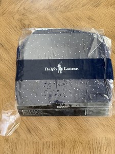 NIP Ralph Lauren King Bedskirt Blue & White Dots