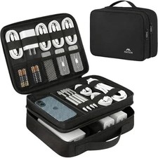 Large Travel Cable Organizer Bag Case for Electronics Powerbank Tablet