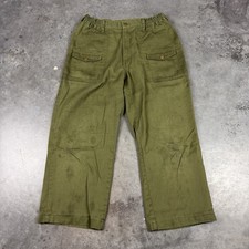 Vintage Boy Scout Of America Pants Mens 32x24 Green Elastic Waist USA