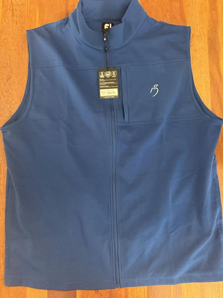 FootJoy Full Zip Ottoman Knit VEST Twilight XL W/Logo NWT CG-252 - Image 2 of 2