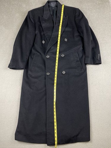Neiman Marcus Loro Piana 100% Cashmere Coat Black Men's 38 SHT Double Breasted - Picture 13 of 19
