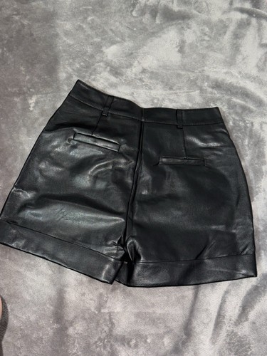 Shein Faux Leather Shorts - Picture 2 of 4