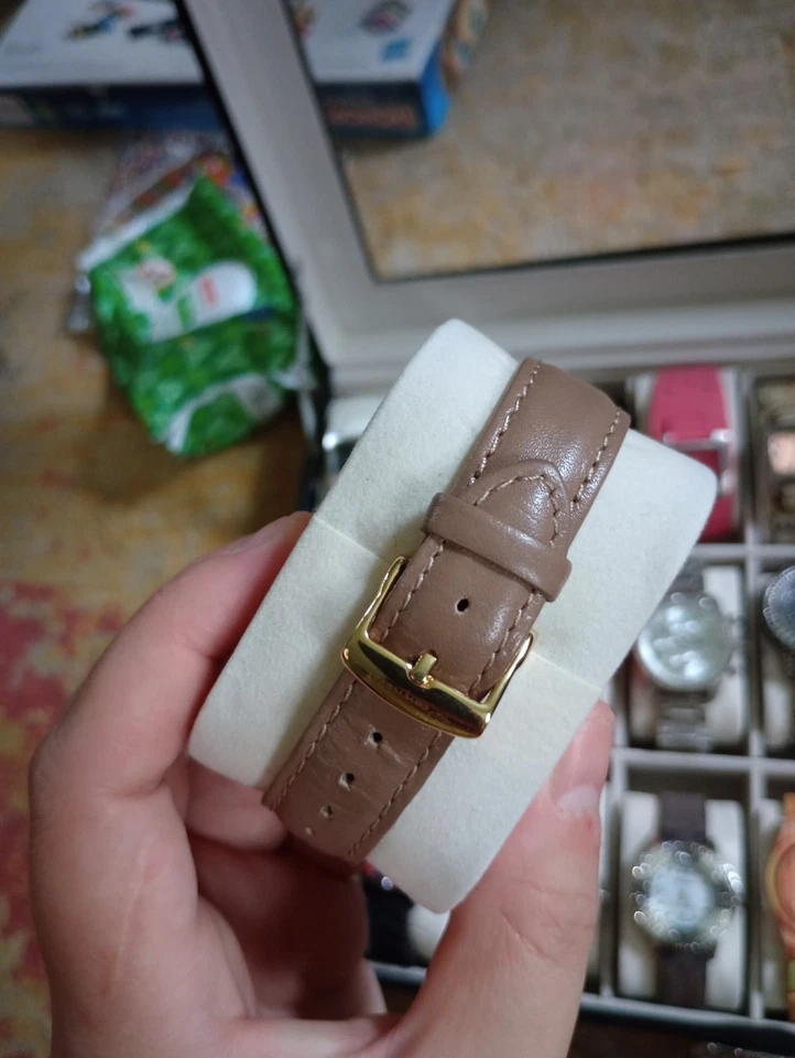 Женские часы Jeanneret коричневые натуральная кожа нержавеющая сталь - Изображение 3 из 4