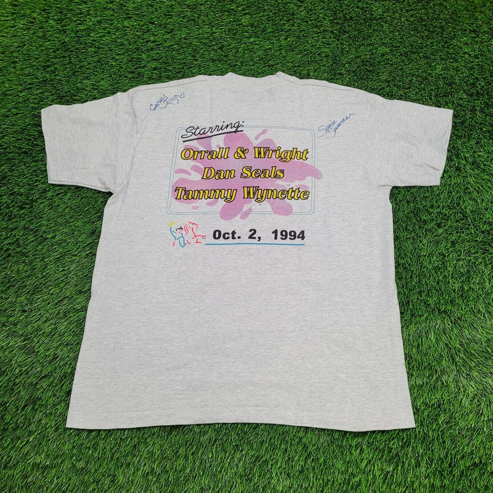 Camisa Fruit-of-The-Loom 1994 vintage para mujer XL 23x27 gris Foto 2 de 4