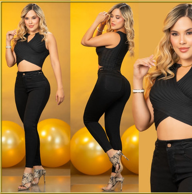 Pantalon Colombiano Premium  levanta cola y control abdominal Skinny fitRef 1149