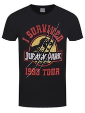 Image of Jurassic Park I Survived 1993 Men's Black T-Shirt