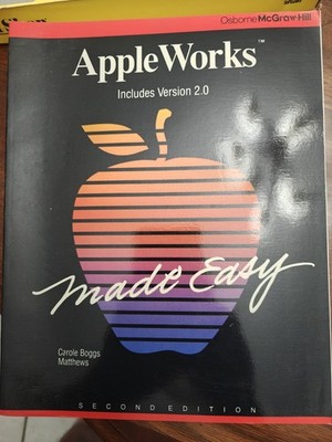 Vintage 1987 AppleWorks Apple Works Made Easy Second 2nd Ed Includes Version 2.0