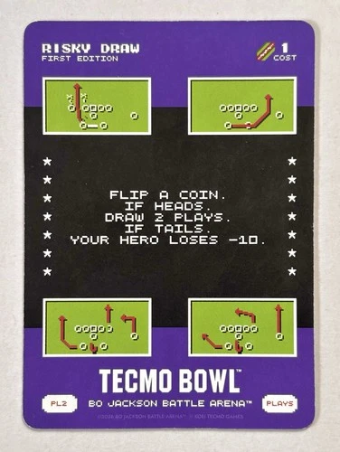 Bo Jackson Battle Arena Tecmo Bowl ‘Risky Draw’ Play Card #PL2 SSP