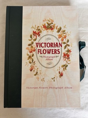 Viktorianisches Blumen Fotoalbum Vintage Blumenhalterungen Handwerk Scrapbooking Trödel
