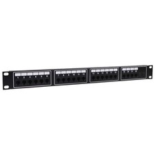  19-inch 22-Port Ethernet Patch Panel E340029 - Black