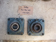 Dodge 124064 SC1-1/4 207 1 " Bore 4-Bolt Flange Bearing Lot of 2, Used