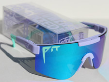 PIT VIPER The Moontower POLARIZED Sunglasses Purple/Green Blue Double Wide NEW