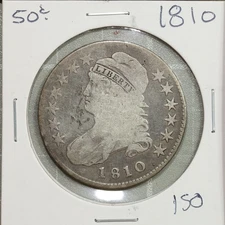 1810 Capped Bust Half Dollar 50c