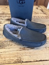 Ugg Australia Mens Ascot Slippers Suede Leather Loafer Outdoor Slipper NEW