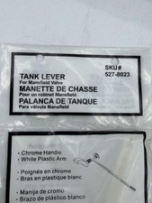 Tank Lever Chrome Handle White Plastic For Mansfield Toilet Valve Replacement