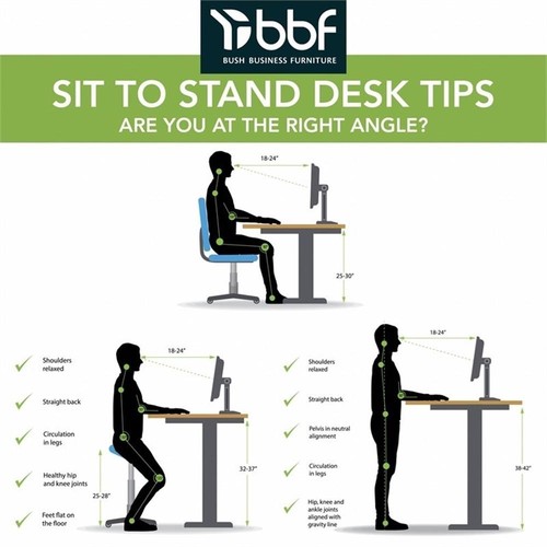 Pemberly Row 72W x 30D Height Adjustable Standing Desk - Engineered Wood - Picture 5 of 12