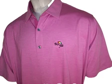 New Footjoy XXL Pink Striped Poly/Spandex Golf Shirt Bay Hill Members Logo