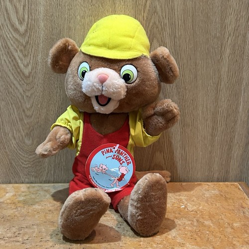 Mighty Star PINK PANTHER & SONS cartone animato pieghevole posabile 14" peluche figure etichette - Foto 9 di 10