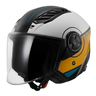 LS2 OF616 AIRFLOW II COVER MATT WHITE BROWN OPEN FACE MOTORBIKE HELMET RETURN