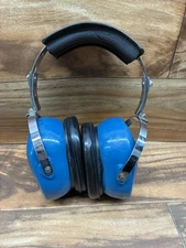 Vintage David Clark Straightaway Model 27S Hearing Protector Blue 18220G-06