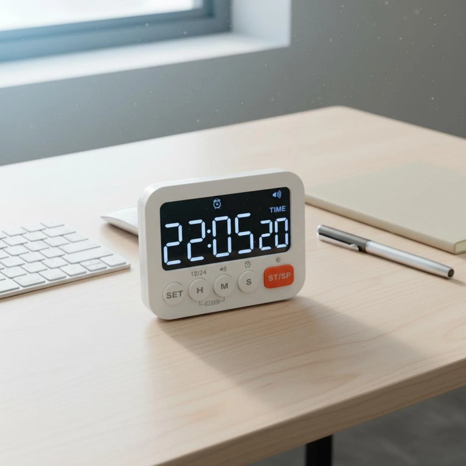 Illuminated Timer Timer Easy Function Large Display Digital Timer for Students