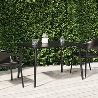 Gartentisch Aus Stahl, Anthrazit, Rechteckig, 110 X 80 X 71 Cm