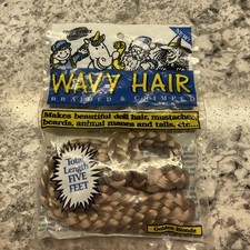 VTG One Only Creations Wavy Golden Blonde Doll Hair Braided Crimped 07-300