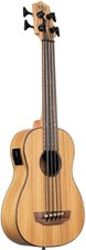 KALA U-Bass Ukulele Bass, Zebrawood Body, UBASS-ZEB-FS Case Included Official