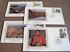 GB lot of 4 assorted Benham 'silk' 1st day covers....10/3