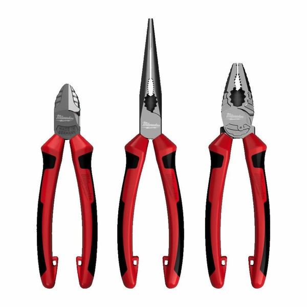 Milwaukee Zangensatz 3-Teilig Universal 180Mm, Seitlich 160Mm, Lang 205Mm-image