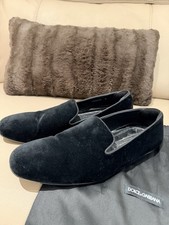Dolce & Gabbana Black Suede Loafers, Dress Slip On Shoes. Stylish!