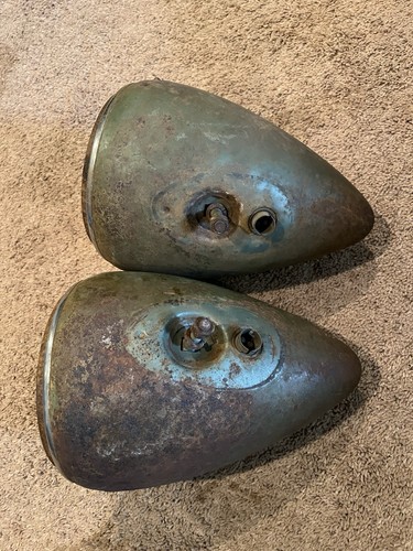 1930’s Dodge Plymouth Billet Torpedo Headlights Pair - Picture 3 of 10