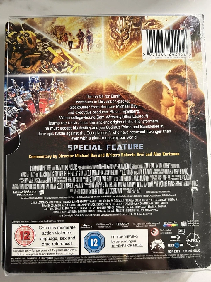 Transformers: Revenge of the Fallen (Blu-ray, 2009) Steelbook - Image 2 of 3