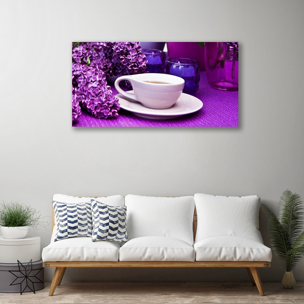 Impression sur toile florale 100x50 cm œuvre d'art moderne pour salon épuré