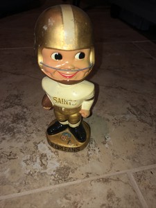 RARE 1967 VINTAGE NEW ORLEANS SAINTS FOOTBALL BOBBLEHEAD NODDER NICE W