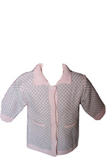 Klitzeklein Strickmantel Jacke Mädchen Baby gemustert rosa  Gr. 80  NEU!