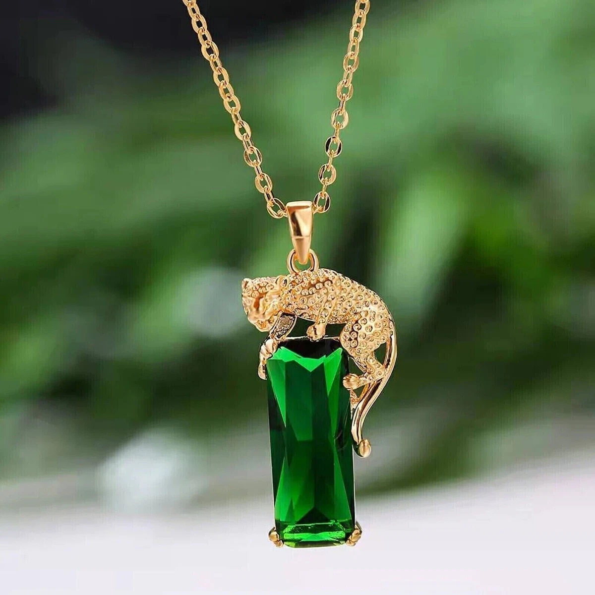 Lab cheap emerald pendant