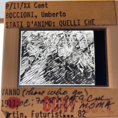 Umberto Boccioni  Stati D Animo: Those Who Go  Italian Futurism 35mm Art Slide