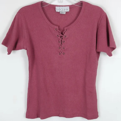 Y2K Vintage Style New York Blouse Top Size S | Retro VTG Casual Spring Rave Fall